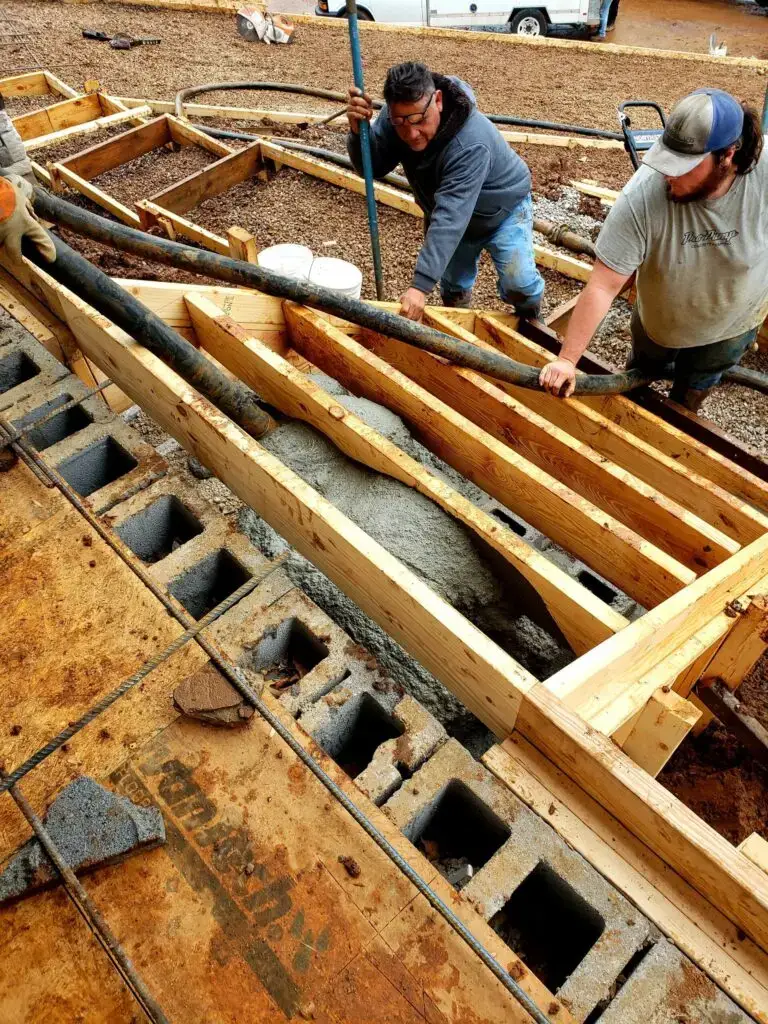 Concrete stair footers