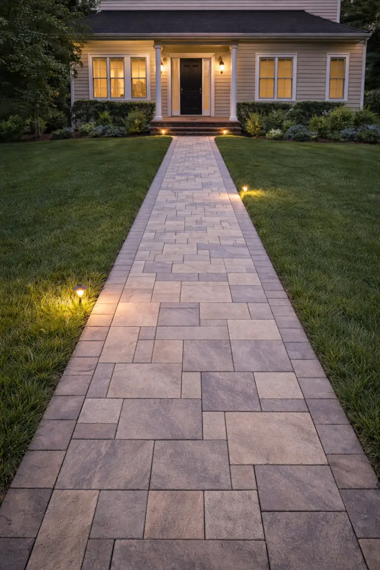 sidewalk paver patio - Hardscaping