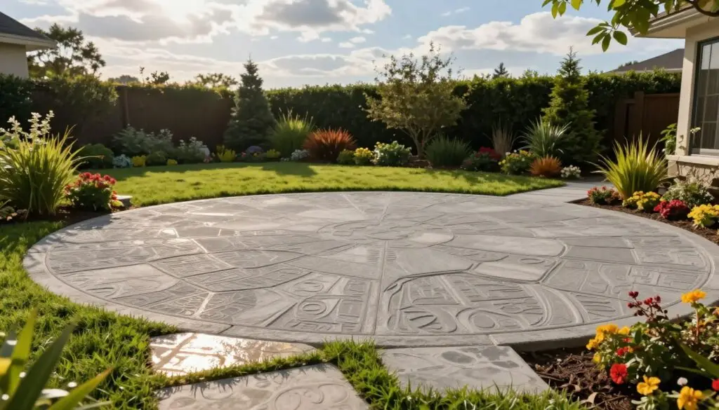 stamped concrete or pavers - stamped concrete driveway