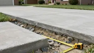 how thick is concrete driveway