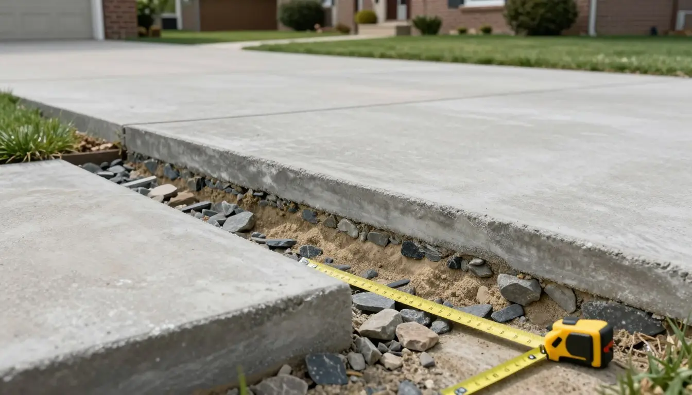 how thick is concrete driveway