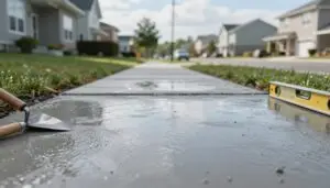 how to make concrete sidewalk