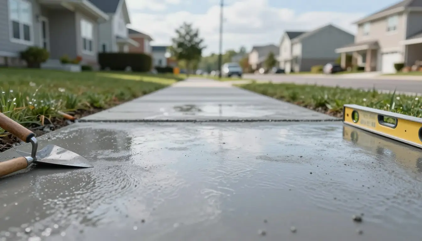 how to make concrete sidewalk